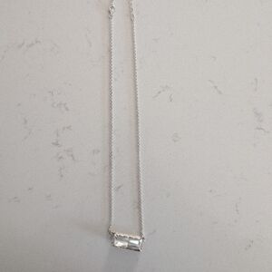 Grace and Heart Chic Silver Necklace with Crystal Pendant